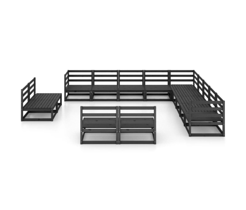 vidaXL 13-daļīgs dārza atpūtas mēbeļu komplekts, priedes masīvkoks