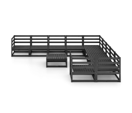 vidaXL 11-daļīgs dārza atpūtas mēbeļu komplekts, priedes masīvkoks