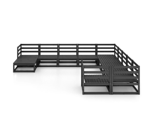 vidaXL 11-daļīgs dārza atpūtas mēbeļu komplekts, priedes masīvkoks