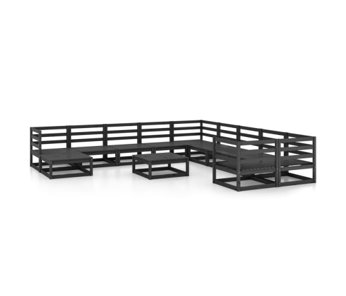 vidaXL 12-daļīgs dārza atpūtas mēbeļu komplekts, priedes masīvkoks