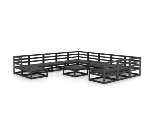 vidaXL 13-daļīgs dārza atpūtas mēbeļu komplekts, priedes masīvkoks