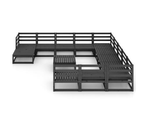 vidaXL 13-daļīgs dārza atpūtas mēbeļu komplekts, priedes masīvkoks