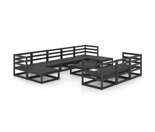 vidaXL 11-daļīgs dārza atpūtas mēbeļu komplekts, priedes masīvkoks