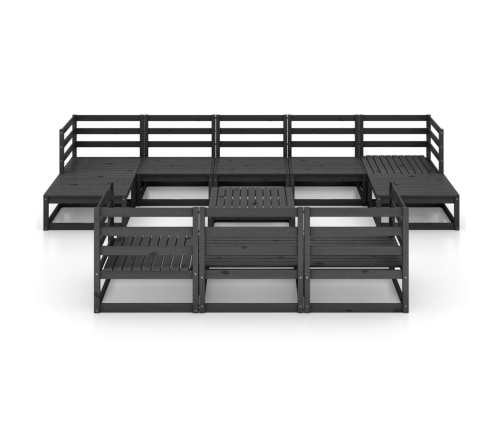 vidaXL 11-daļīgs dārza atpūtas mēbeļu komplekts, priedes masīvkoks