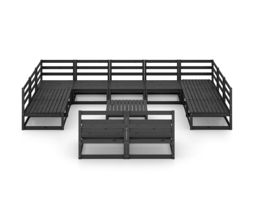 vidaXL 12-daļīgs dārza atpūtas mēbeļu komplekts, priedes masīvkoks