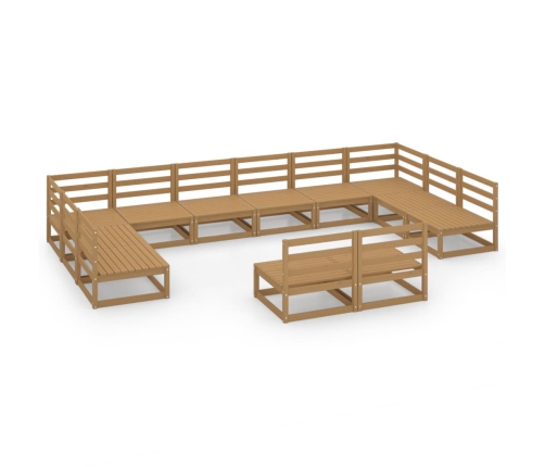 vidaXL 12-daļīgs dārza atpūtas mēbeļu komplekts, priedes koks