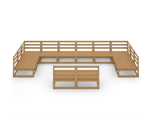 vidaXL 12-daļīgs dārza atpūtas mēbeļu komplekts, priedes koks