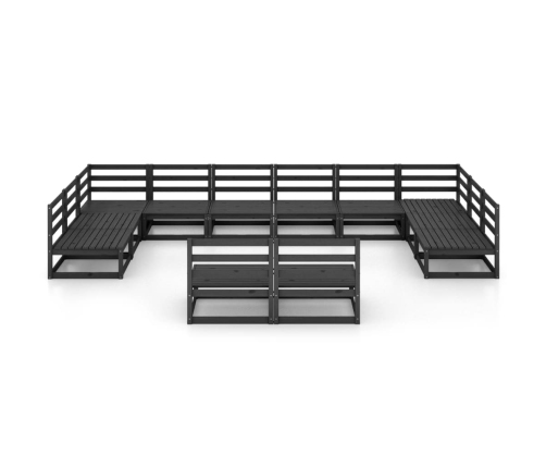 vidaXL 12-daļīgs dārza atpūtas mēbeļu komplekts, priedes masīvkoks