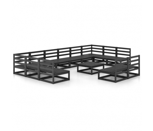 vidaXL 13-daļīgs dārza atpūtas mēbeļu komplekts, priedes masīvkoks