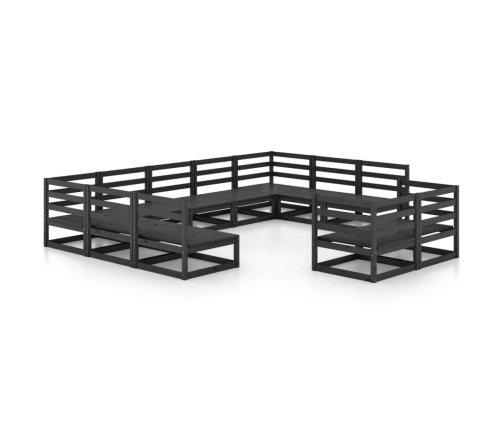 vidaXL 11-daļīgs dārza atpūtas mēbeļu komplekts, priedes masīvkoks