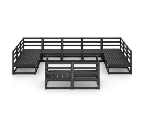 vidaXL 11-daļīgs dārza atpūtas mēbeļu komplekts, priedes masīvkoks