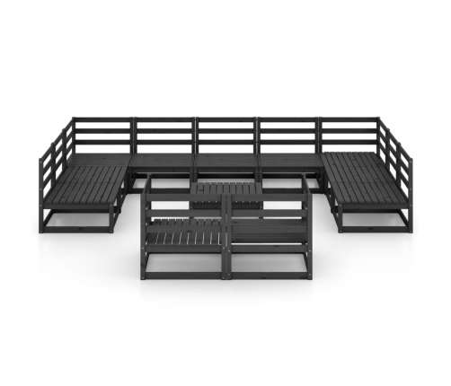 vidaXL 12-daļīgs dārza atpūtas mēbeļu komplekts, priedes masīvkoks