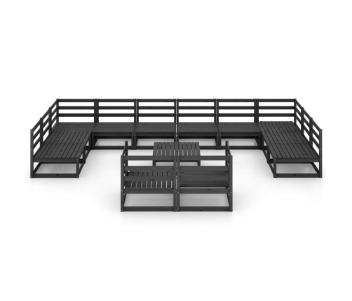 vidaXL 13-daļīgs dārza atpūtas mēbeļu komplekts, priedes masīvkoks