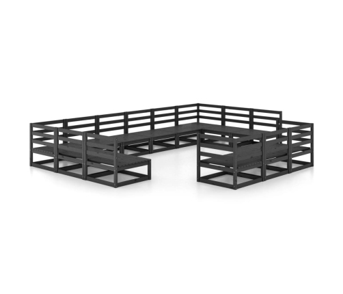 vidaXL 13-daļīgs dārza atpūtas mēbeļu komplekts, priedes masīvkoks