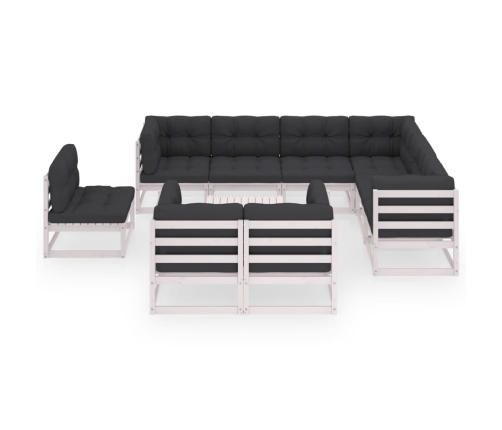 vidaXL 10-daļīgs dārza atpūtas mēbeļu komplekts ar matračiem, priede