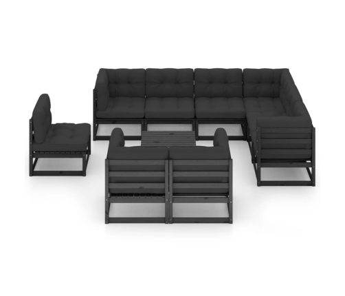 vidaXL 10-daļīgs dārza atpūtas mēbeļu komplekts ar matračiem, priede