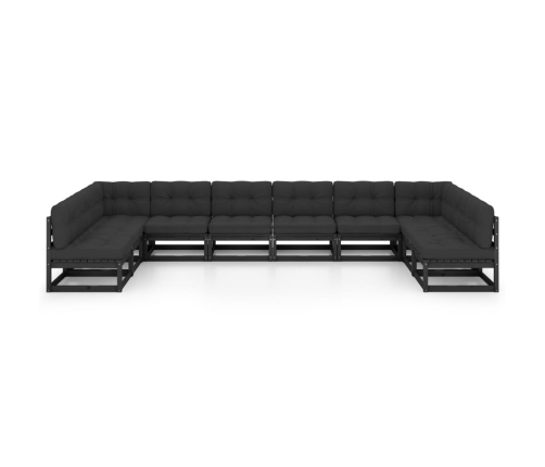 vidaXL 10-daļīgs dārza atpūtas mēbeļu komplekts ar matračiem, priede