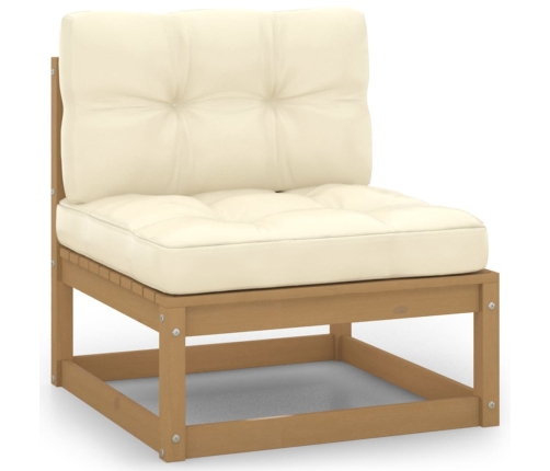 vidaXL 10-daļīgs dārza atpūtas mēbeļu komplekts ar matračiem, priede