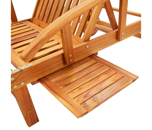 Sauļošanās Zviļņi Ar Matračiem, 2 Gab., Akācijas Masīvkoks Vidaxl