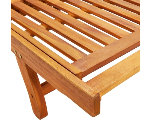 vidaXL sauļošanās zviļņi ar matračiem, 2 gab., akācijas masīvkoks