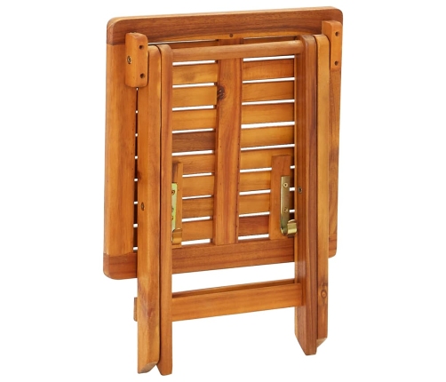 vidaXL sauļošanās zviļņi ar galdiņu, matračiem, 2 gab., akācijas koks