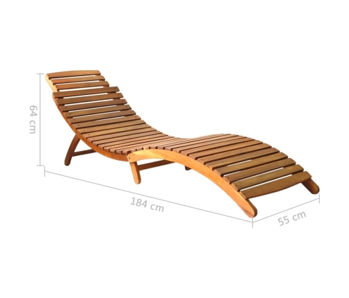 vidaXL sauļošanās zviļņi, 2 gab., akācijas masīvkoks