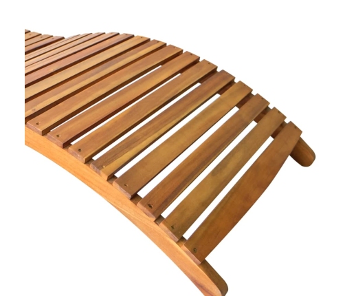 vidaXL sauļošanās zviļņi ar matračiem, 2 gab., akācijas masīvkoks