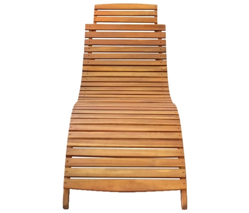 vidaXL sauļošanās zviļņi ar matračiem, 2 gab., akācijas masīvkoks