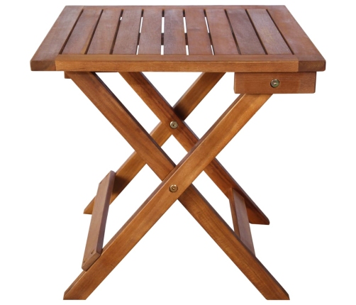 vidaXL sauļošanās zviļņi ar galdiņu, matračiem, 2 gab., akācijas koks