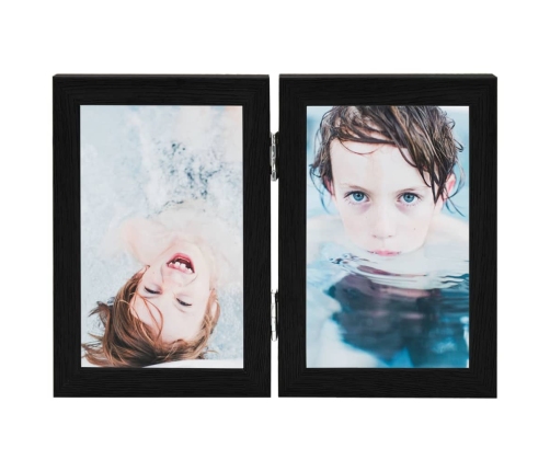 vidaXL 2-daļīgs foto rāmis, kolāža, melns, 2x(21x29,7 cm)