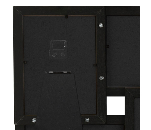 vidaXL kolāžas foto rāmis, 4x(13x18 cm) attēliem, melns MDF
