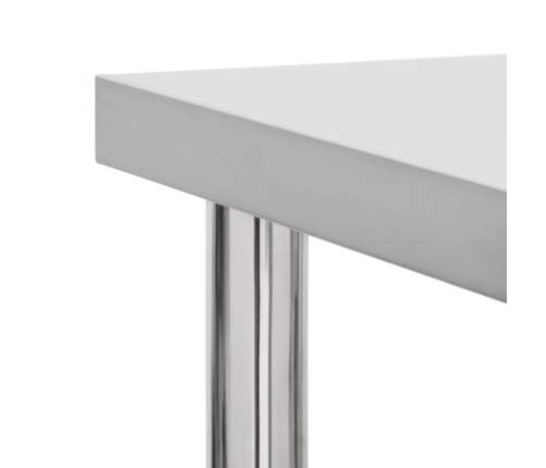 vidaXL virtuves darba galds, 60x30x85 cm, nerūsējošs tērauds