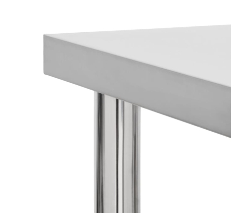 vidaXL virtuves darba galds, 80x45x85 cm, nerūsējošs tērauds