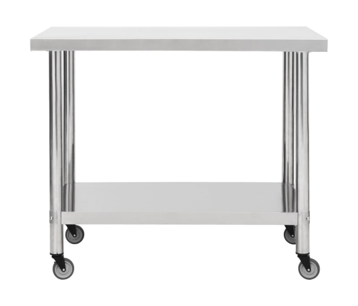 vidaXL virtuves darba galds, 80x60x85 cm, nerūsējošs tērauds