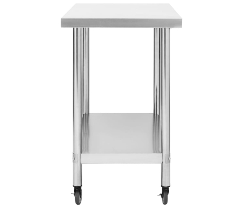 vidaXL virtuves darba galds, 100x30x85 cm, nerūsējošs tērauds