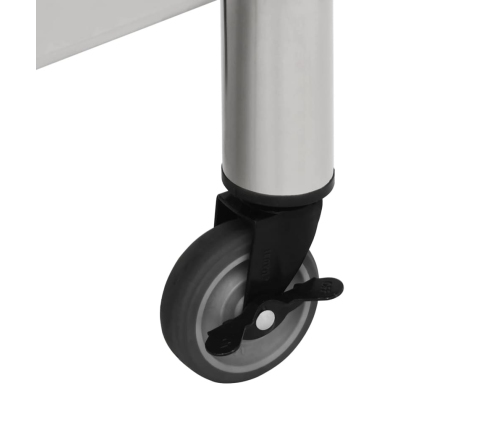 vidaXL virtuves darba galds, 100x30x85 cm, nerūsējošs tērauds