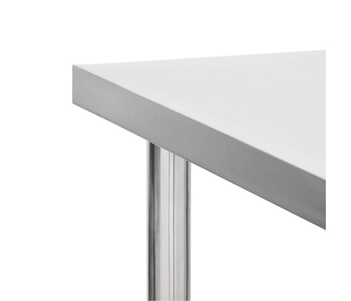 vidaXL virtuves darba galds, 100x45x85 cm, nerūsējošs tērauds