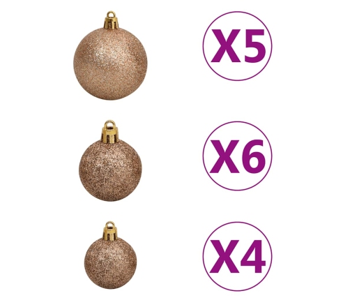 vidaXL izgaismota Ziemassvētku egle ar rotājumiem, balta, 240 cm