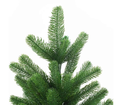 vidaXL izgaismota Ziemassvētku egle ar rotājumiem, zaļa, 180 cm