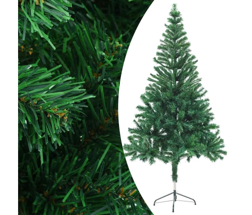 vidaXL mākslīgā Ziemassvētku egle ar rotājumiem, 150 cm, 380 zari