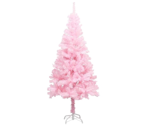 vidaXL izgaismota mākslīgā Ziemassvētku egle ar rotājumiem, 120cm, PVC