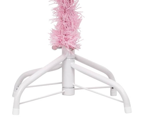 vidaXL izgaismota mākslīgā Ziemassvētku egle ar rotājumiem, 120cm, PVC