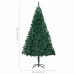 vidaXL izgaismota mākslīgā Ziemassvētku egle ar rotājumiem, 120cm, PVC