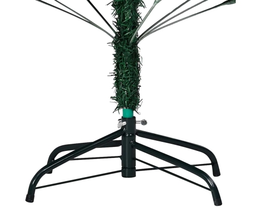 vidaXL izgaismota mākslīgā Ziemassvētku egle ar rotājumiem, 120cm, PVC