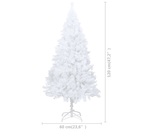 Izgaismota Mākslīgā Ziemassvētku Egle Ar Rotājumiem, 120Cm, Pvc Vidaxl