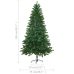 vidaXL izgaismota Ziemassvētku egle ar rotājumiem, zaļa, 150 cm