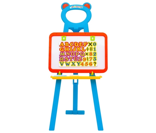 vidaXL 2-1 bērnu molberts ar flomasteru un krīta tāfeli