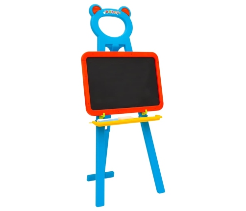 vidaXL 2-1 bērnu molberts ar flomasteru un krīta tāfeli