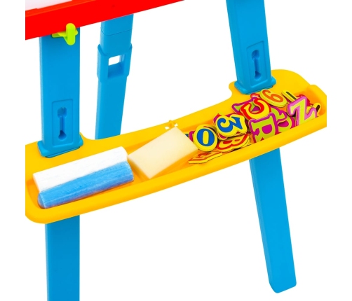 vidaXL 2-1 bērnu molberts ar flomasteru un krīta tāfeli