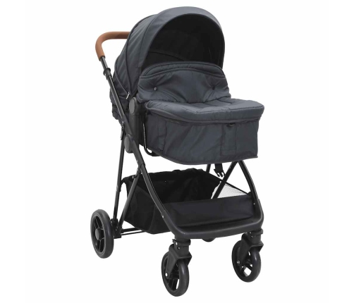 Divi-Vienā Sporta Ratiņi Antracītpelēki Ar Melnu, Tērauds Vidaxl